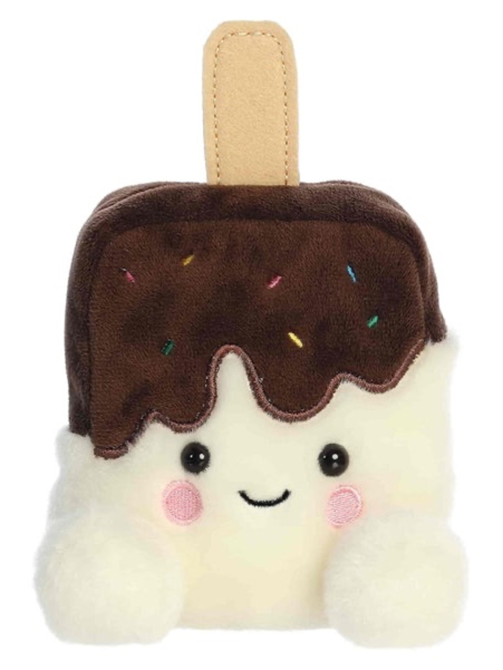 Palm Plush Ice Cream Popsicle Plush Toy in Cream & Brown